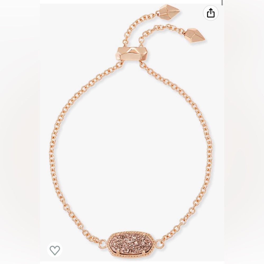 Kendra Scott elaina adjustable bracelet in rose gold